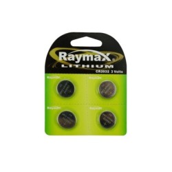 4 stk. Raymax Lithium Batteri CR2032, 3V