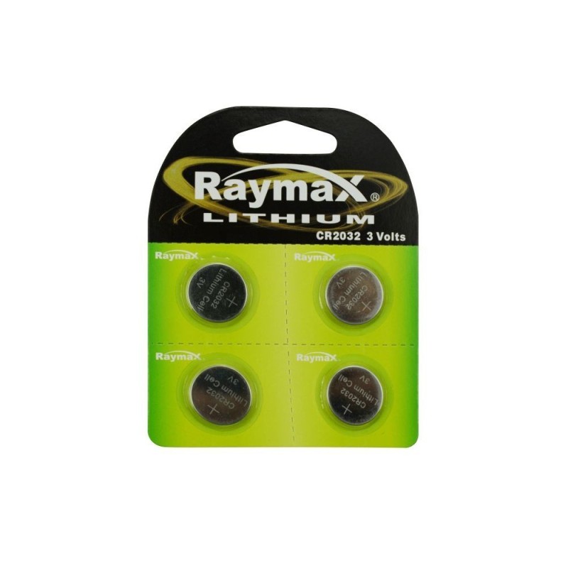 4 stk. Raymax Lithium Batteri CR2032, 3V